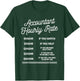 Accountant Hourly Rate CPA Certified Public Accountants T-Shirt - T-Shirt | Forest