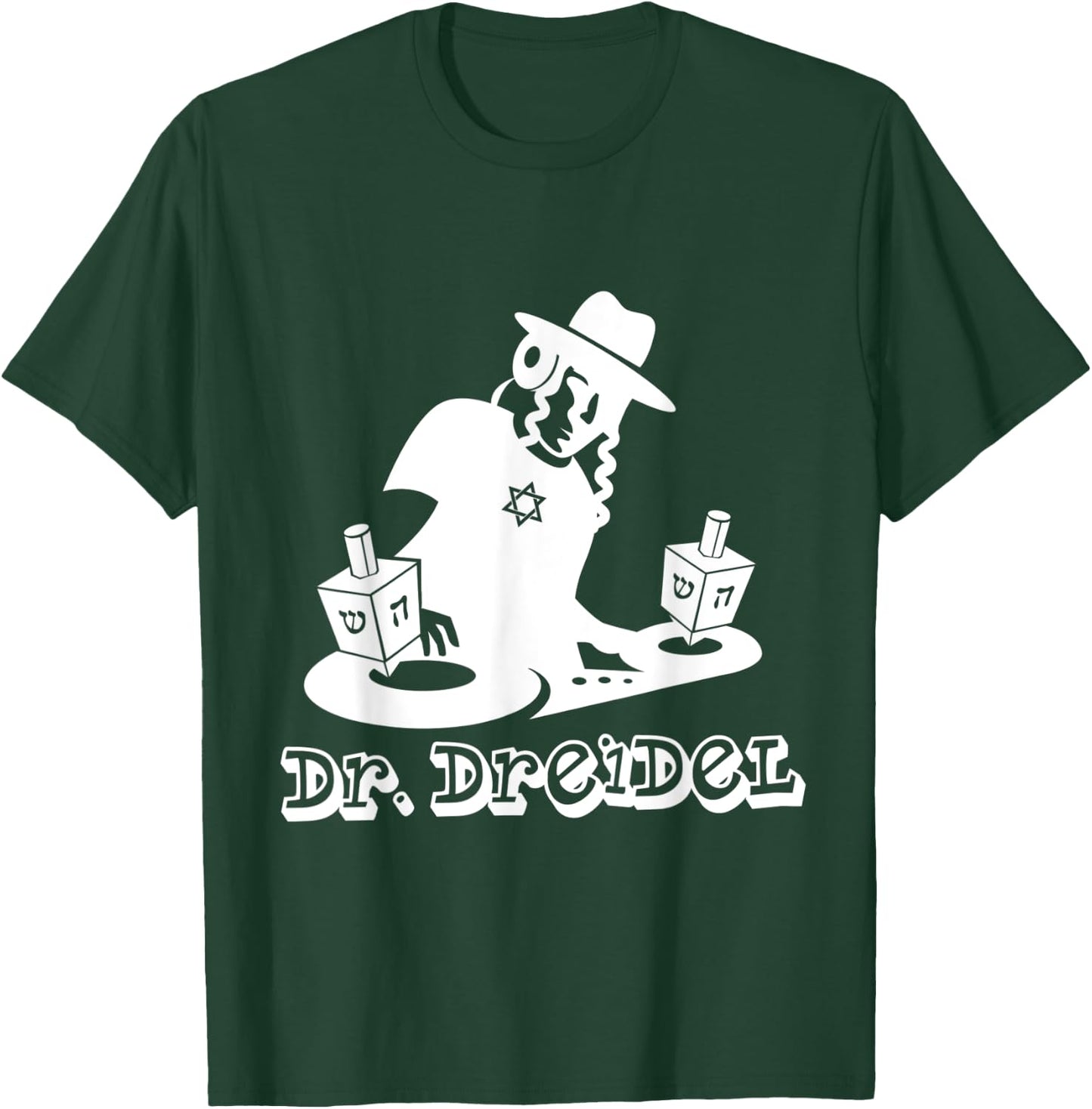 Hanukkah Hebrew Holiday Gift Funny Boys Teen DJ Dr Dreidel T-Shirt - T-Shirt | Forest