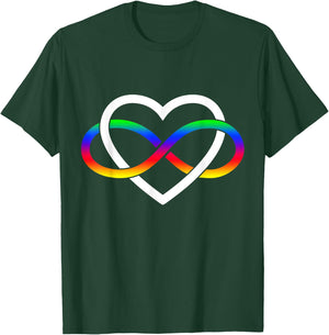 Autism Infinity Heart Rainbow Infinity Autism Awareness 2023 T-Shirt - T-Shirt | Forest