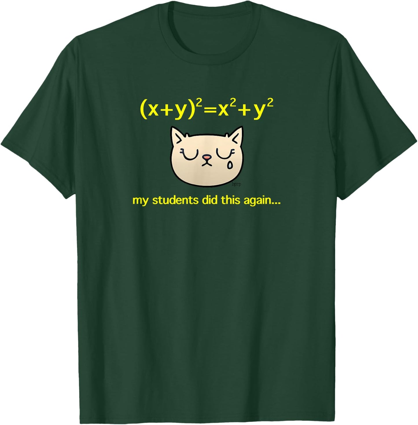 My Students Did (x+y)^2=x^2+y^2 Again, Algebra Math Teacher T-Shirt - T-Shirt | Forest