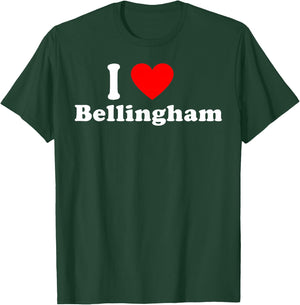 I Love Bellingham City Washington Classic T-Shirt - T-Shirt | Forest