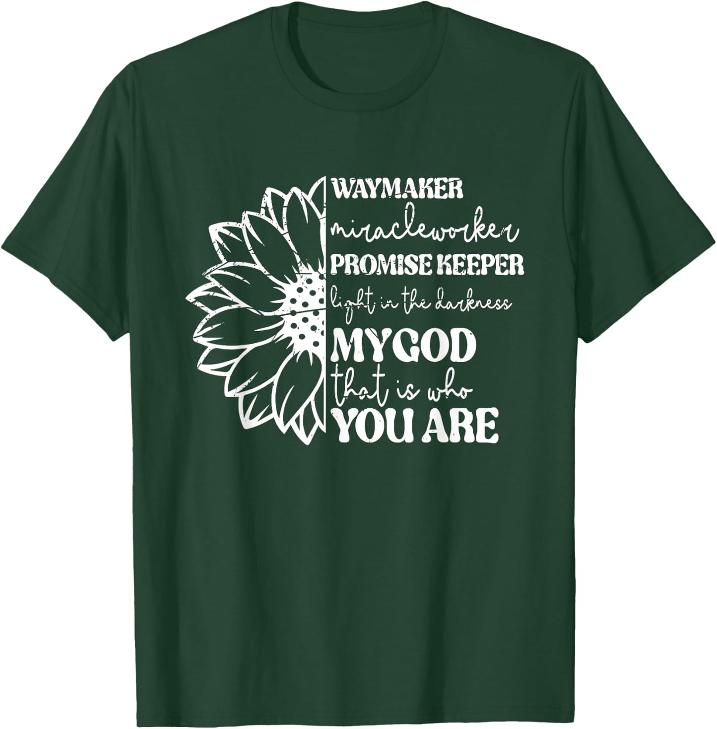 Vintage Waymaker Promise Keeper Jesus Christian Faithful T-Shirt - T-Shirt | Forest