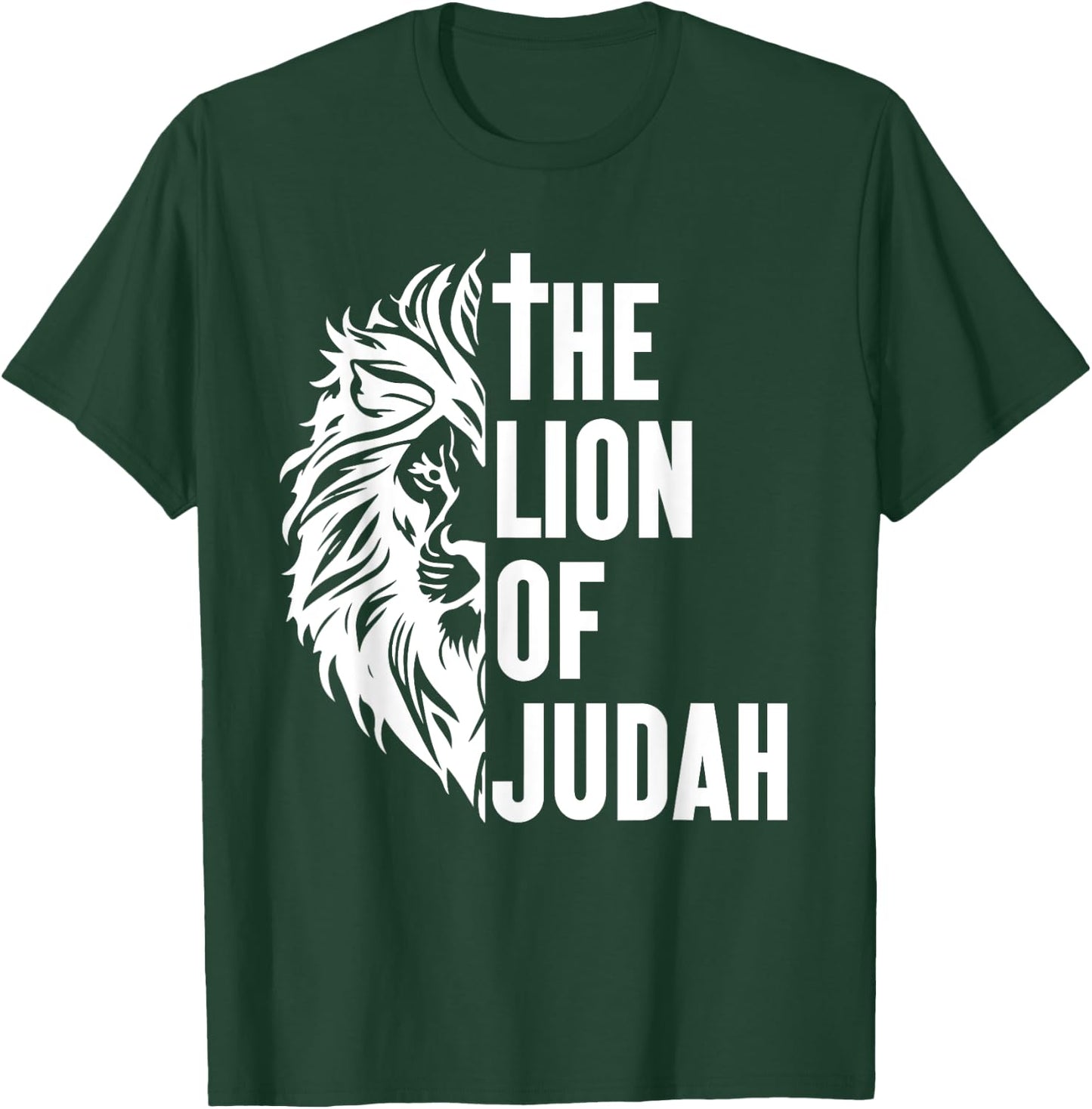 Christian Bible Verse Lion Of Judah Jesus God T-Shirt - T-Shirt | Forest