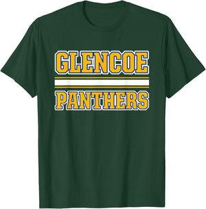 Glencoe Panthers Horizontal Stripes T-Shirt - T-Shirt | Forest