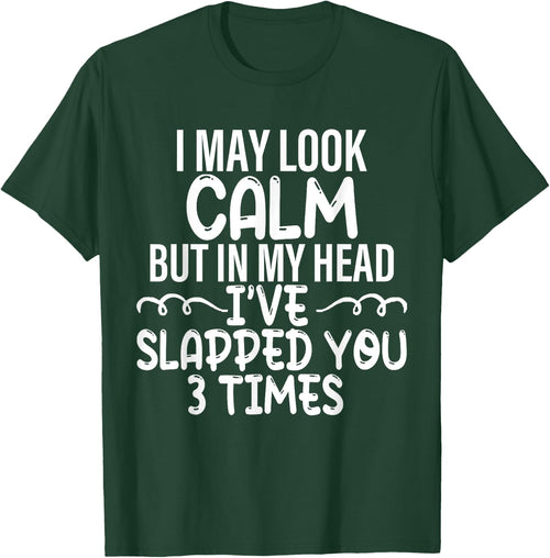 I May Look Calm but in My Head I've Slapped You 3 Time Funny