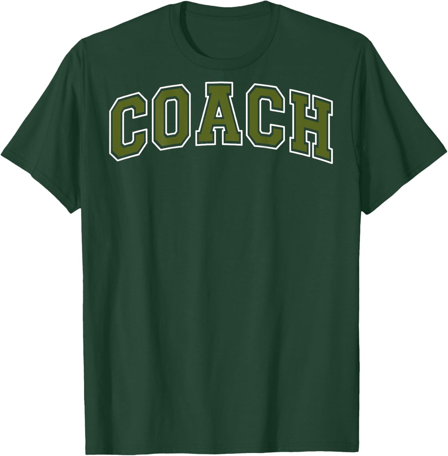 Coach Sports Trainer Vintage Olive Green on the back T-Shirt - T-Shirt | Forest