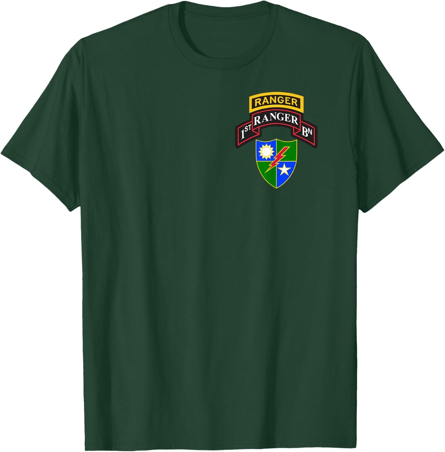 Army Ranger Shirt - 1st Ranger Shirt - Scroll, Tab, DUI T-Shirt - T-Shirt | Forest