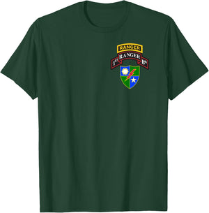 Army Ranger Shirt - 1st Ranger Shirt - Scroll, Tab, DUI T-Shirt - T-Shirt | Forest