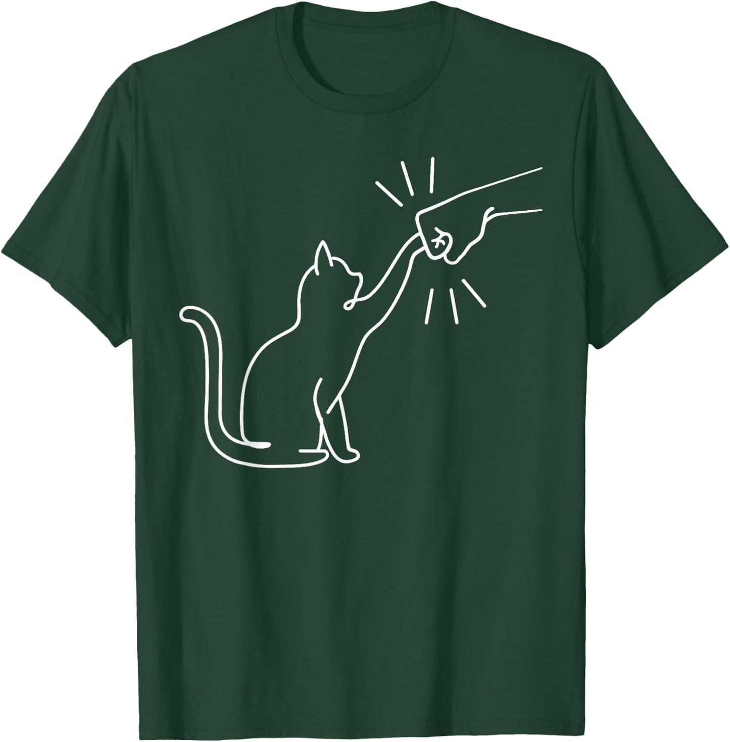 Cute Pet Paw I Love My Cat Best Friend Fist Bump Paw Cat T-Shirt - T-Shirt | Forest