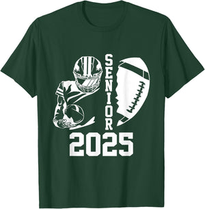 Graduate Senior Class of 2025 Graduation American Football T-Shirt - T-Shirt | Forest
