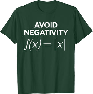 Avoid Negativity Math Nerd Joke Math Teacher Men T-Shirt - T-Shirt | Forest