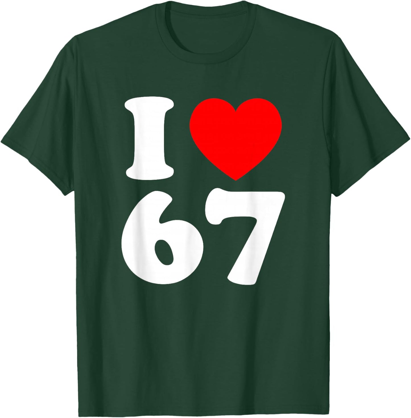 I Love 67 Year Old 67th Birthday Party Anniversary Retro 80s T-Shirt - T-Shirt | Forest