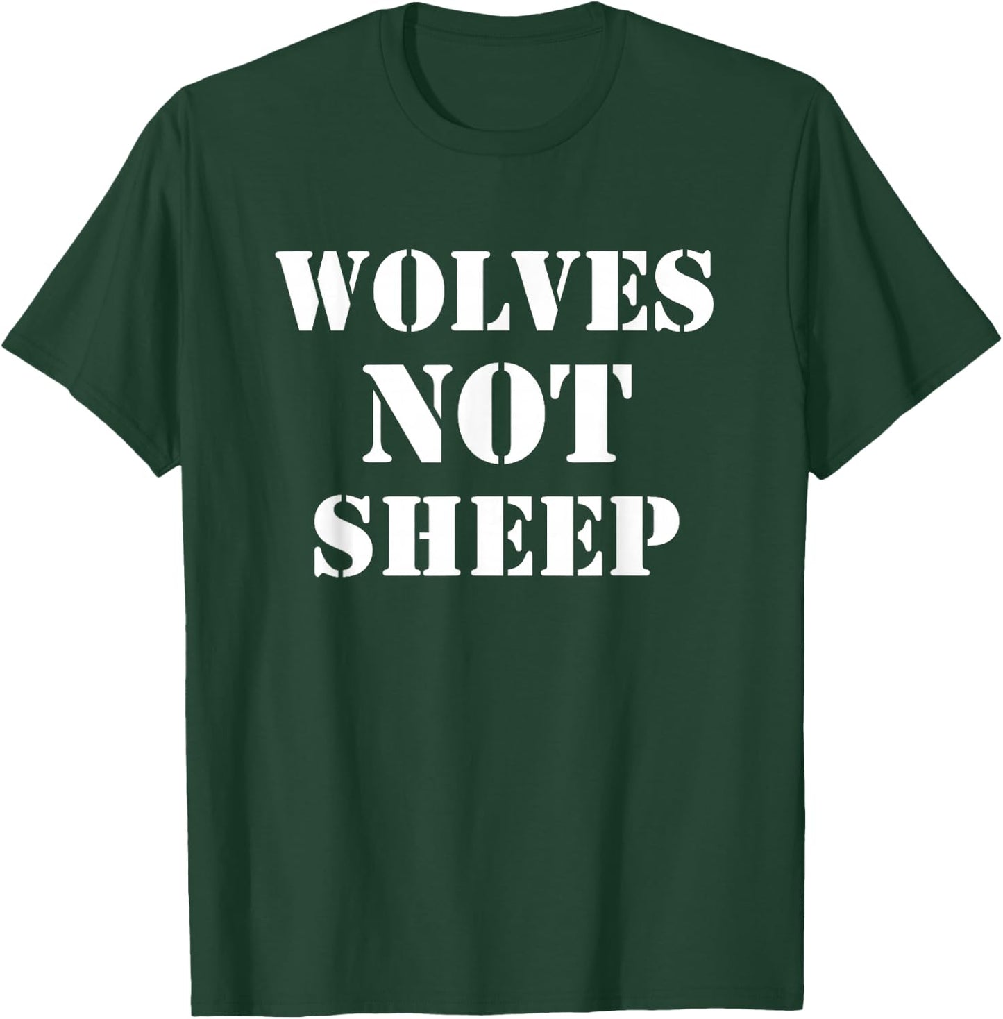 Wolves Not Sheep - Patriotic Wolf USA Freedom T-Shirt - T-Shirt | Forest