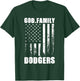 God. Family. Dodgers. Vintage USA Flag T-Shirt - T-Shirt | Forest