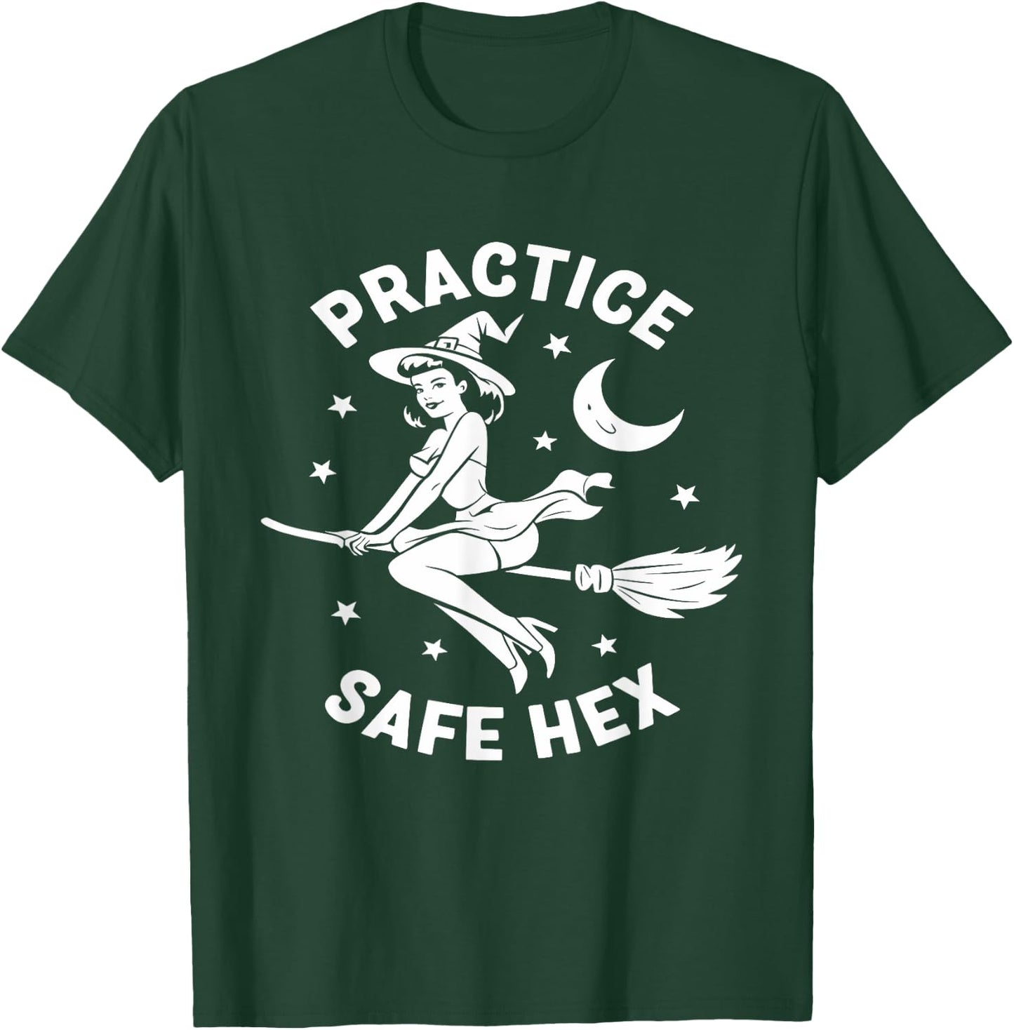 Practice Safe Hex Occult Educational Witch Parents Halloween T-Shirt - T-Shirt | Forest