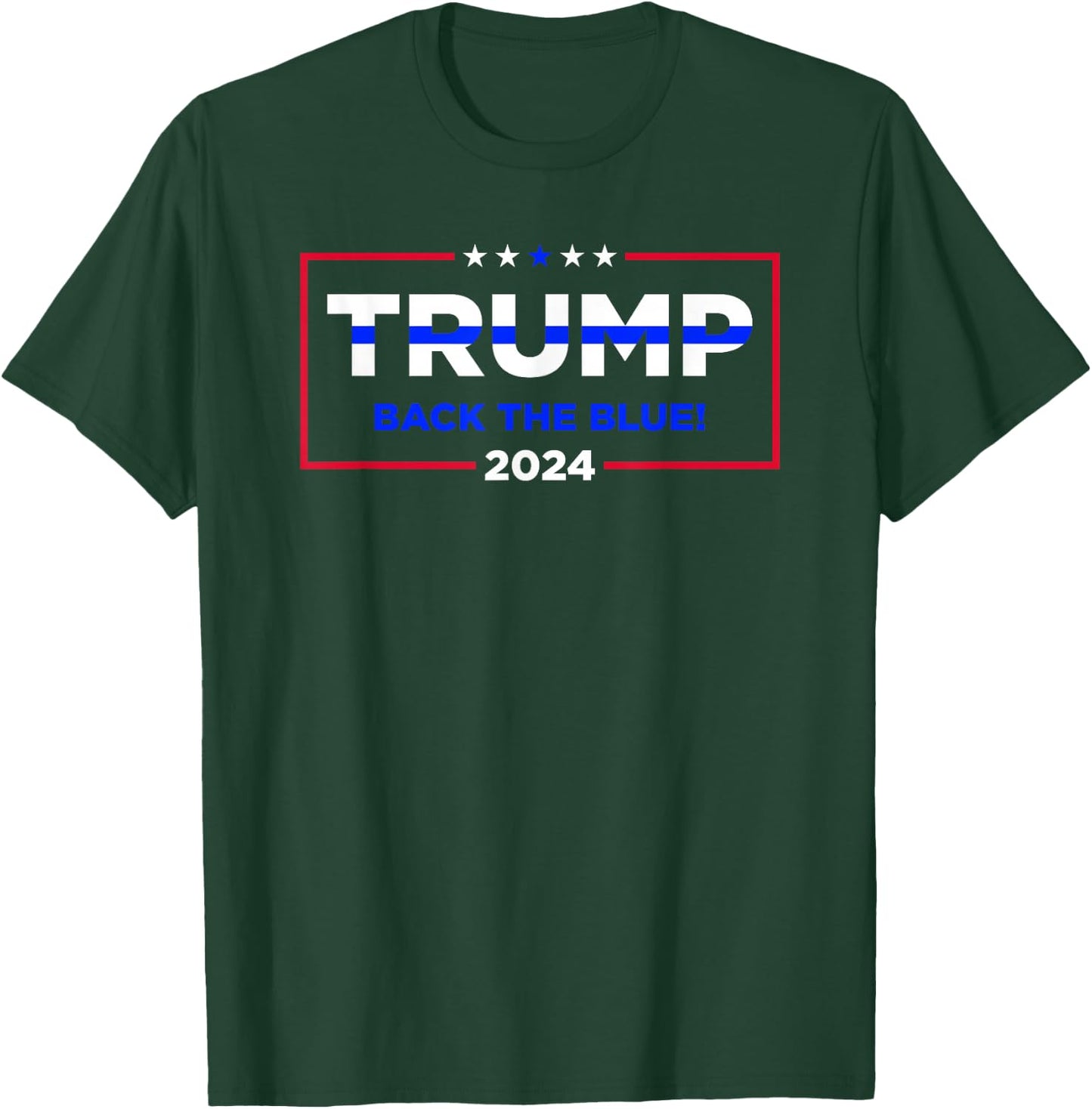 Trump Back The Blue, Police for Trump 2024 T-Shirt - T-Shirt | Forest