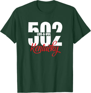 502 Louisville Area Code Kentucky Funny T-Shirt - T-Shirt | Forest