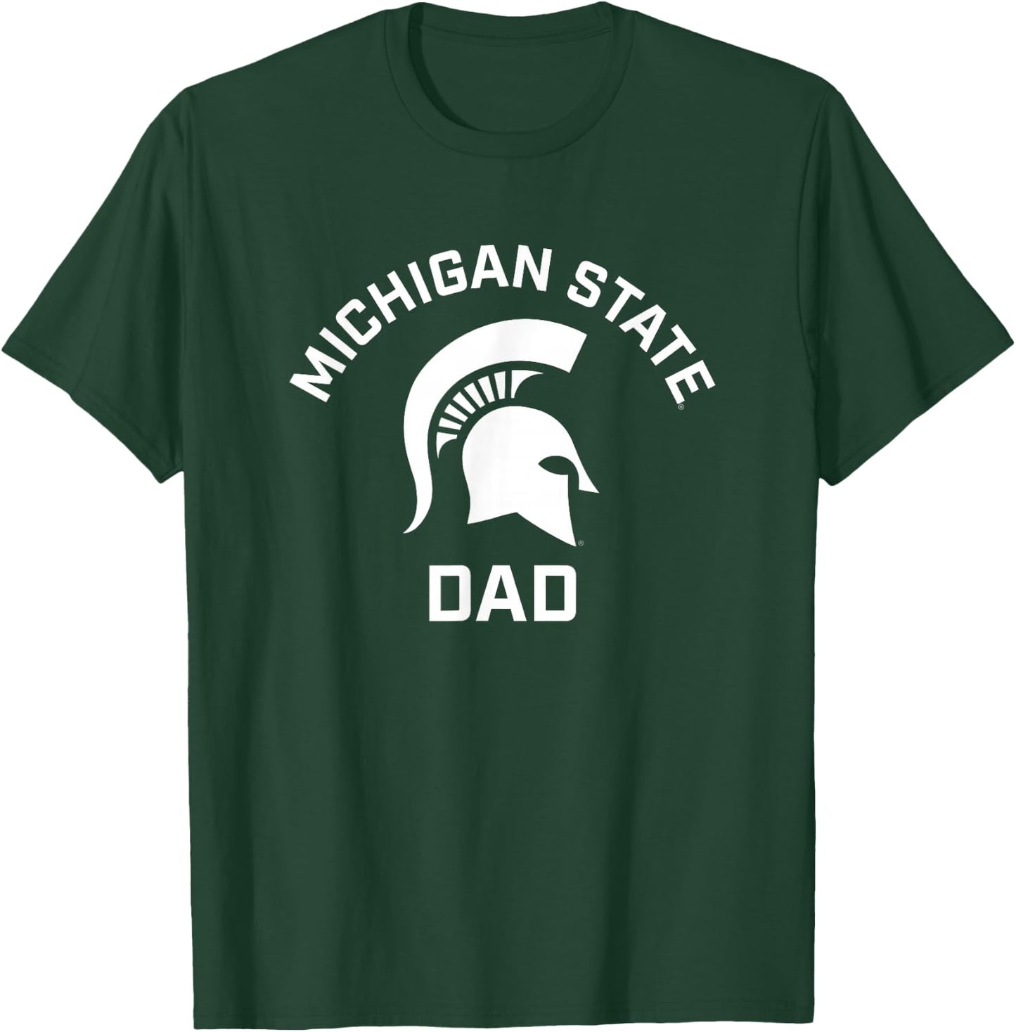 Michigan State MSU Spartans Arched Dad T-Shirt - T-Shirt | Forest
