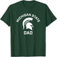 Michigan State MSU Spartans Arched Dad T-Shirt - T-Shirt | Forest