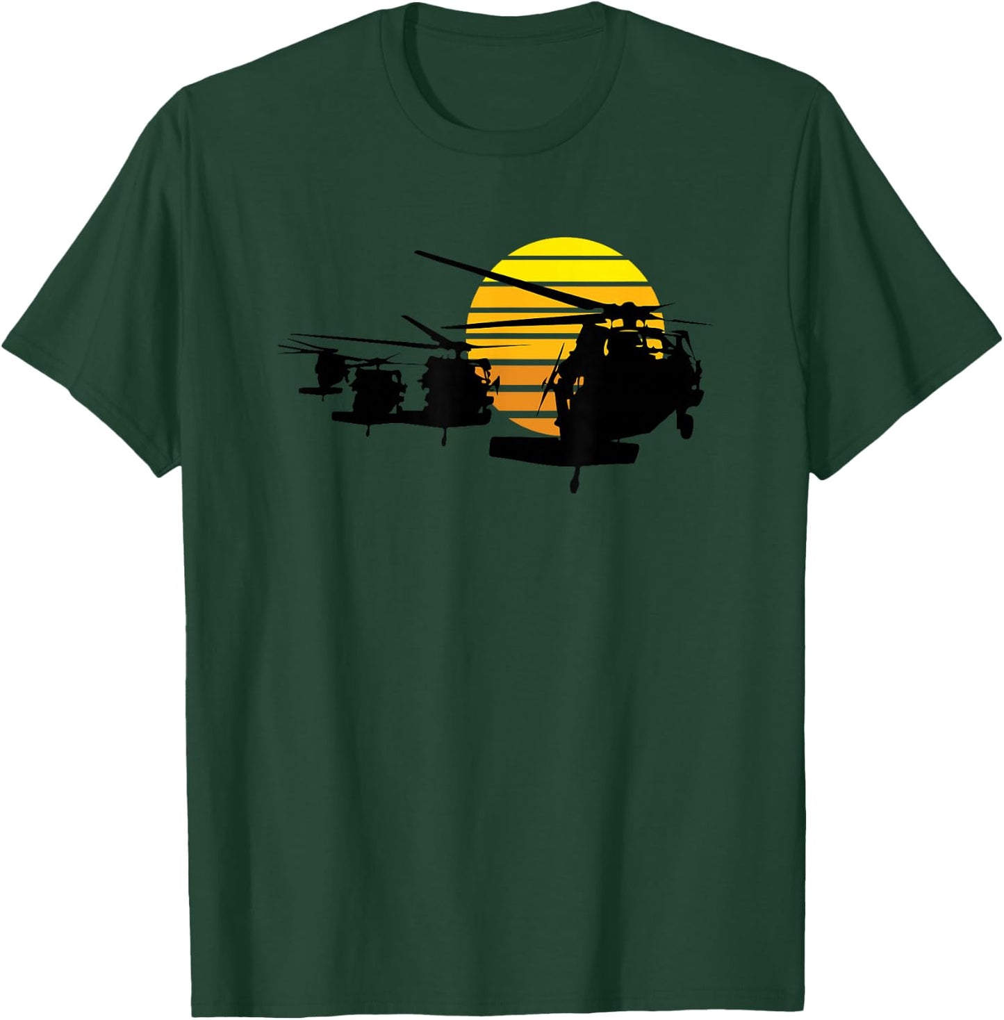Mission Complete Blackhawk helicopter USA UH60 military T-Shirt - T-Shirt | Forest