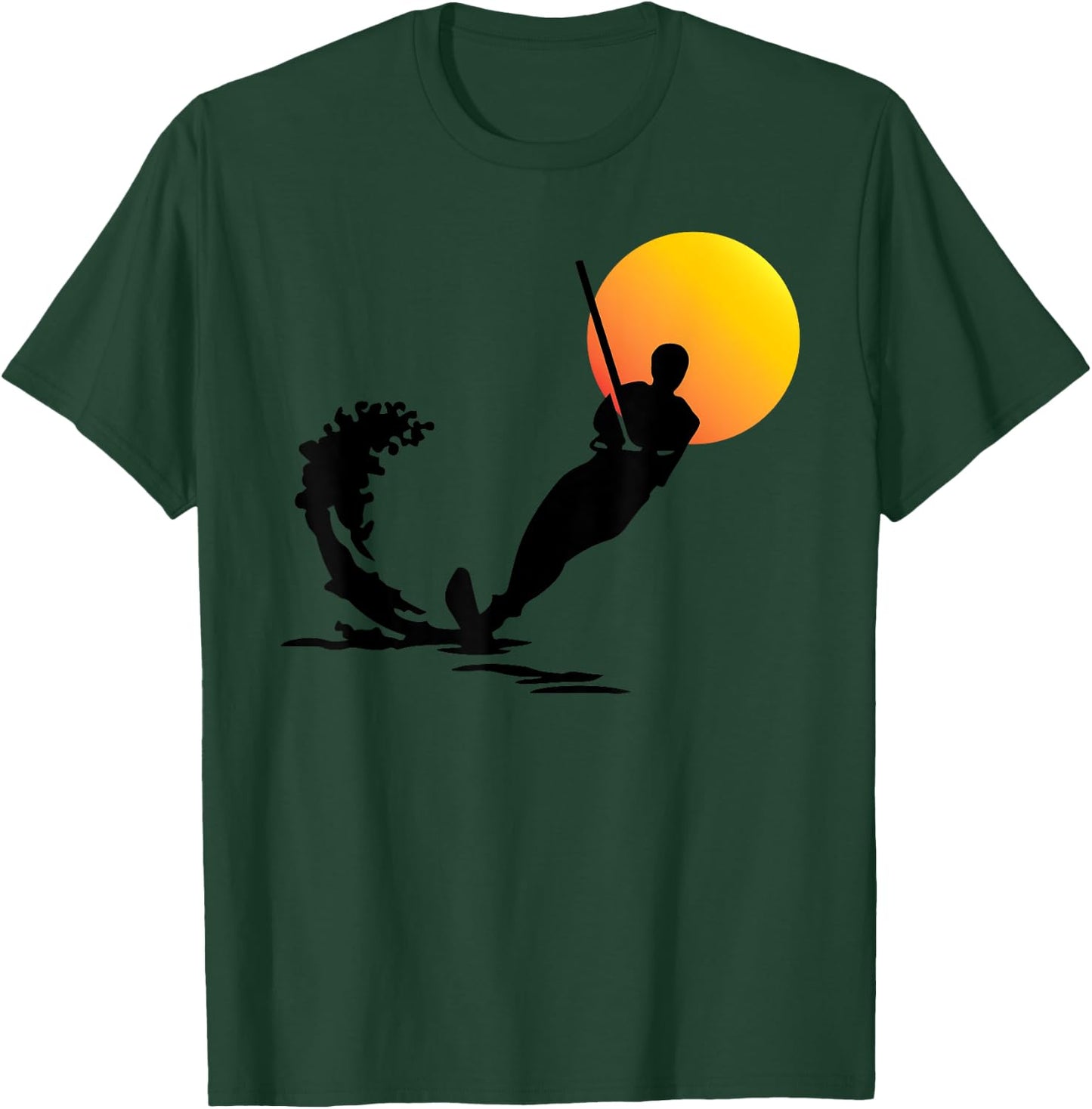 Water Skiing Shirt | Cool Surface Water Sport Lovers Gift T-Shirt - T-Shirt | Forest