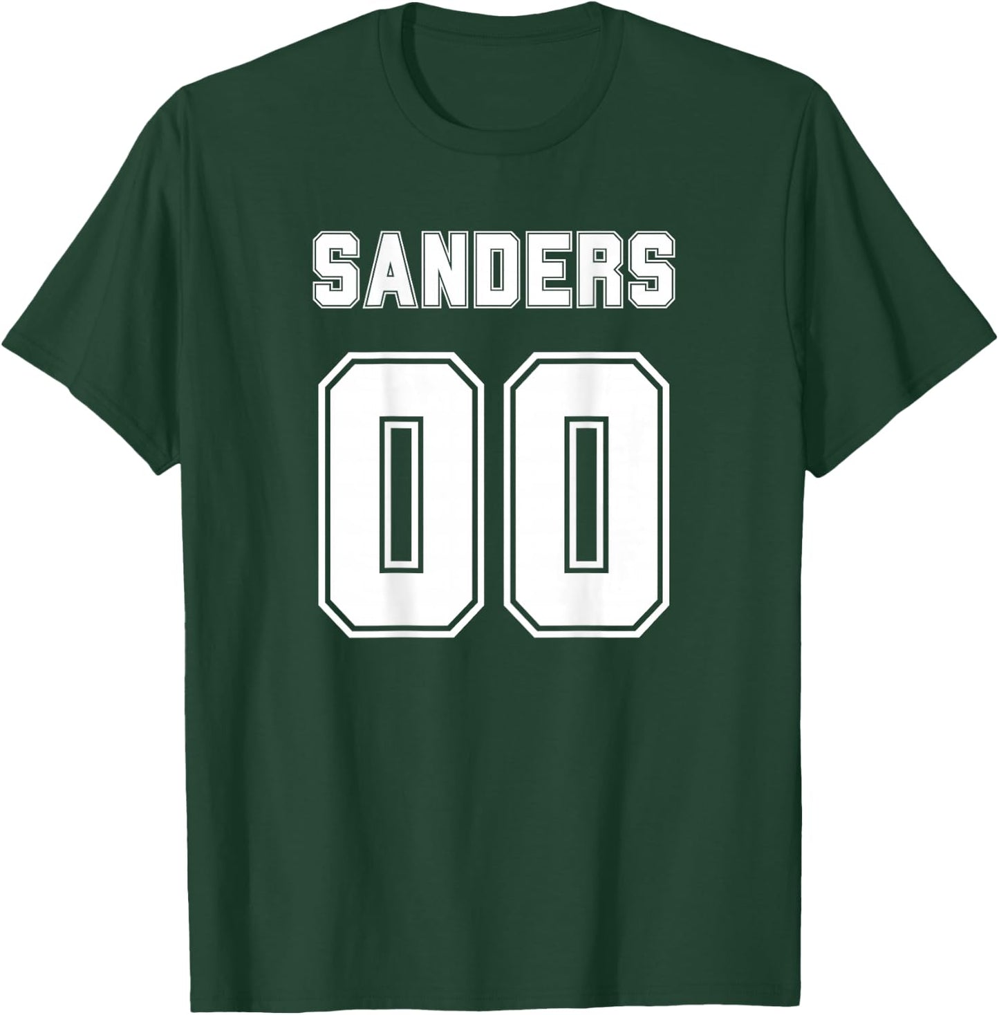 Sanders Name Back Sports Number Family Team T-Shirt - T-Shirt | Forest