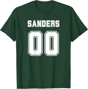 Sanders Name Back Sports Number Family Team T-Shirt - T-Shirt | Forest
