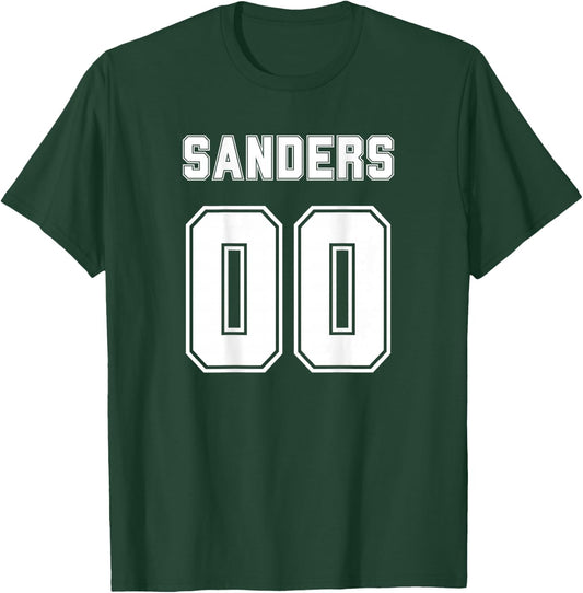 Sanders Name Back Sports Number Family Team T-Shirt - T-Shirt | Forest