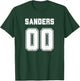 Sanders Name Back Sports Number Family Team T-Shirt - T-Shirt | Forest