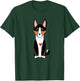 Tricolor Basenji Dog - Hound Breed - with a red heart T-Shirt - T-Shirt | Forest