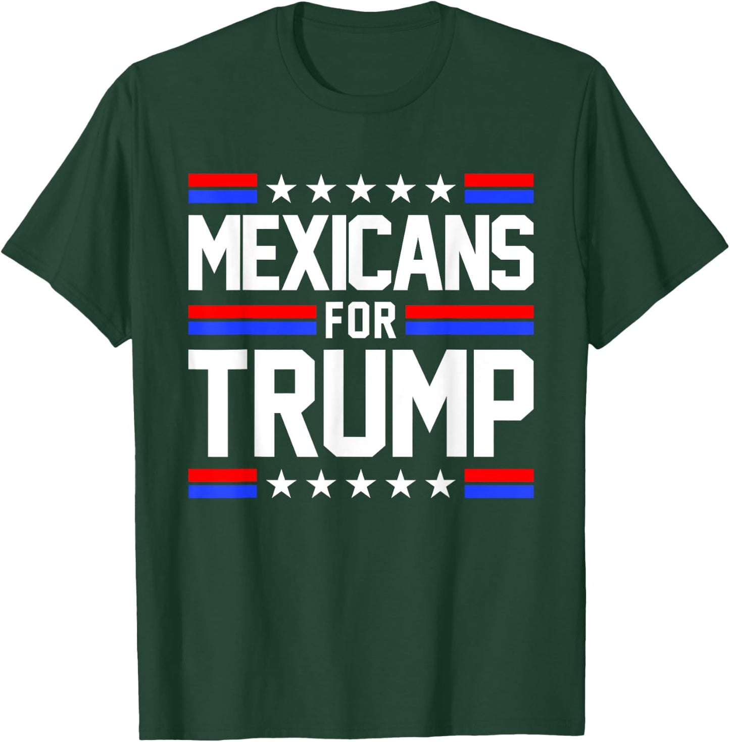 Mexicans For Trump 2024 Mexico USA Friendship Flag President T-Shirt - T-Shirt | Forest