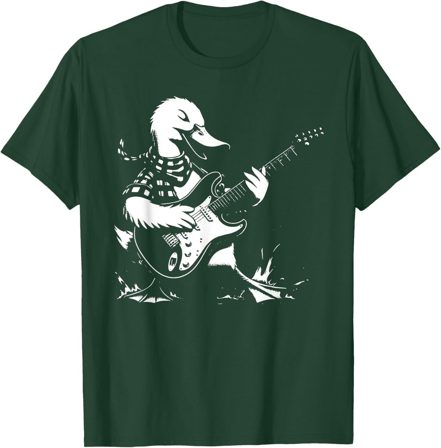 Duck Playing Bass Guitar Shirt Animal Playing Guitar T-Shirt - T-Shirt | Forest