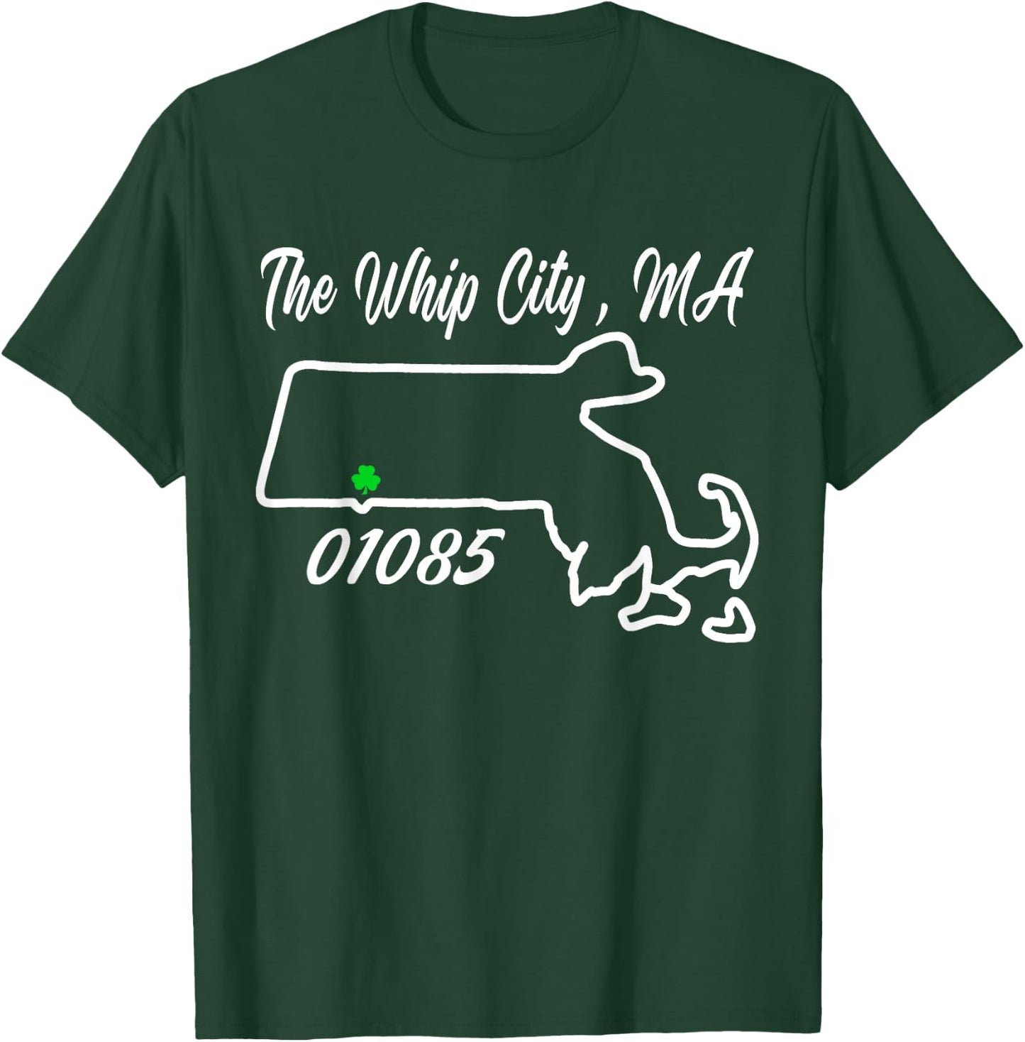 The Whip City, MA 01085 Cool State Pride T-Shirt - T-Shirt | Forest