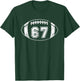 Football Player #67 Football Mom Dad Jersey 67 Varsity Team T-Shirt - T-Shirt | Forest