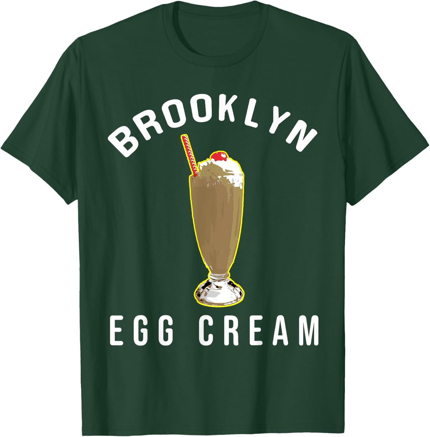 Retro Brooklyn New York Egg Cream NY Old School Home T-Shirt - T-Shirt | Forest