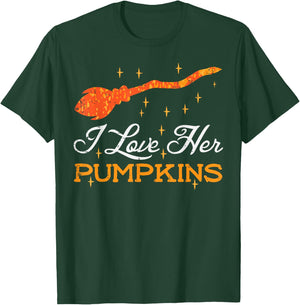 Halloween I Love Her Pumpkins Matching Couple Costume Men T-Shirt - T-Shirt | Forest