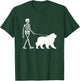 Skeleton Walking a Newfoundland Dog Halloween Outfit Men Women Kids T-Shirt - T-Shirt | Forest