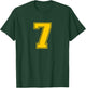 Yellow Sports Team Number #7 T-Shirt - T-Shirt | Forest