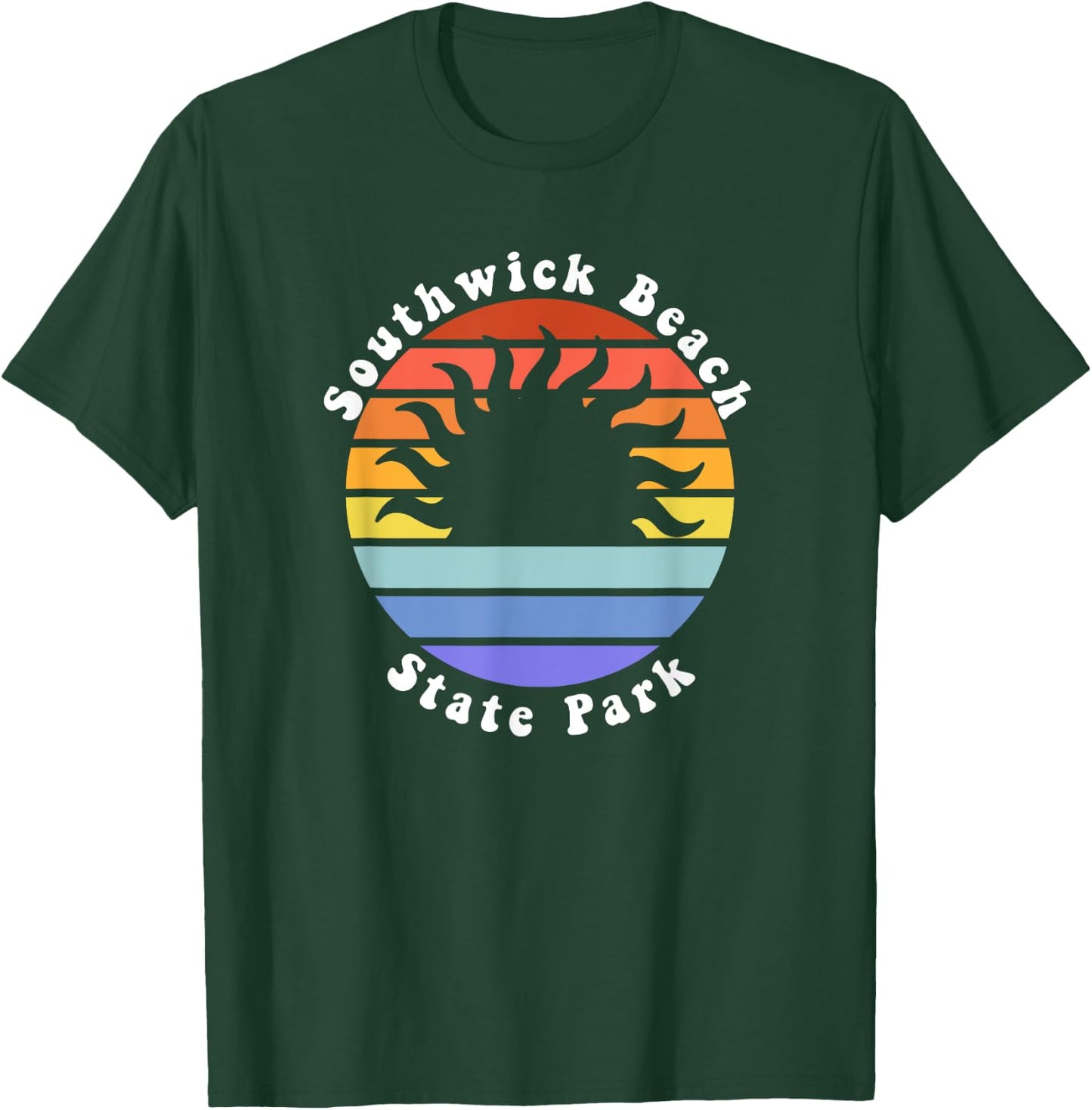 Southwick Beach State Park New York Sunset Souvenir Vacation Men Women Kids T-Shirt - T-Shirt | Forest