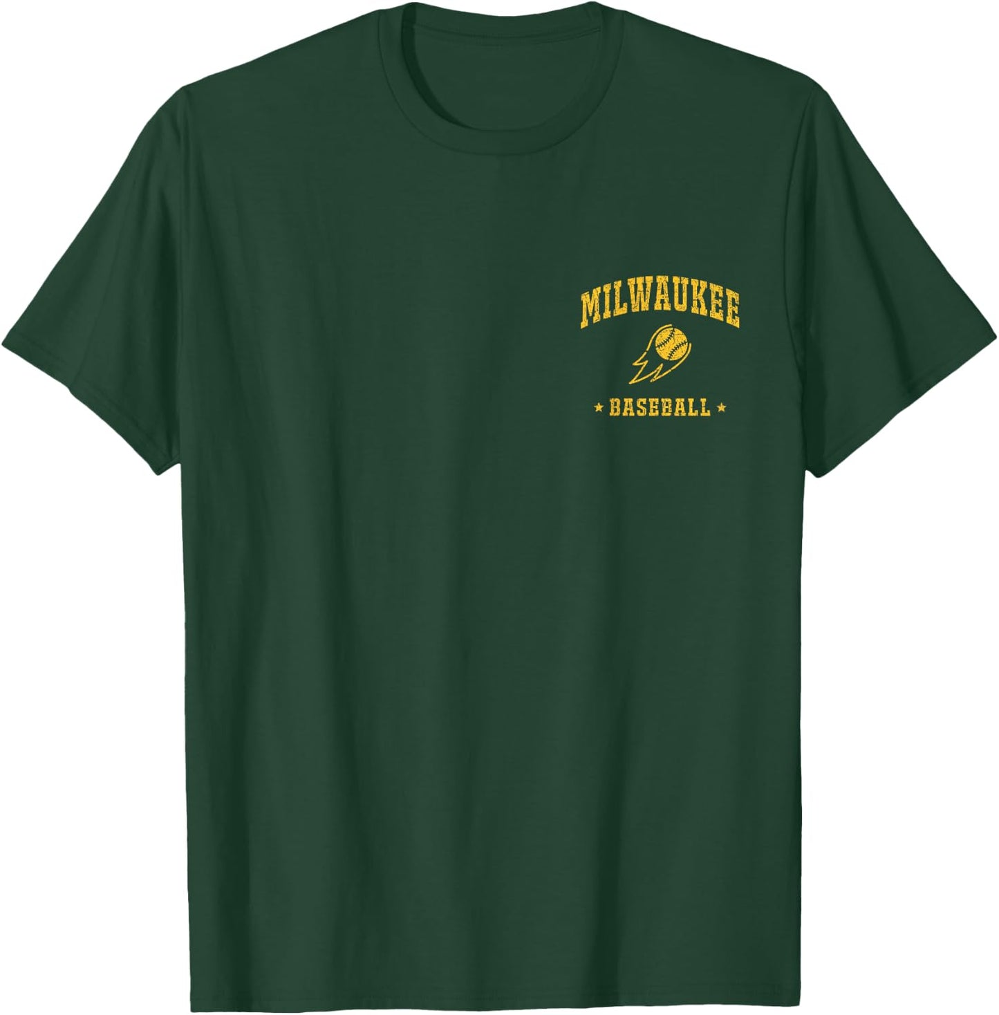 Milwaukee Baseball Vintage Gameday Retro Baseball Lover T-Shirt - T-Shirt | Forest