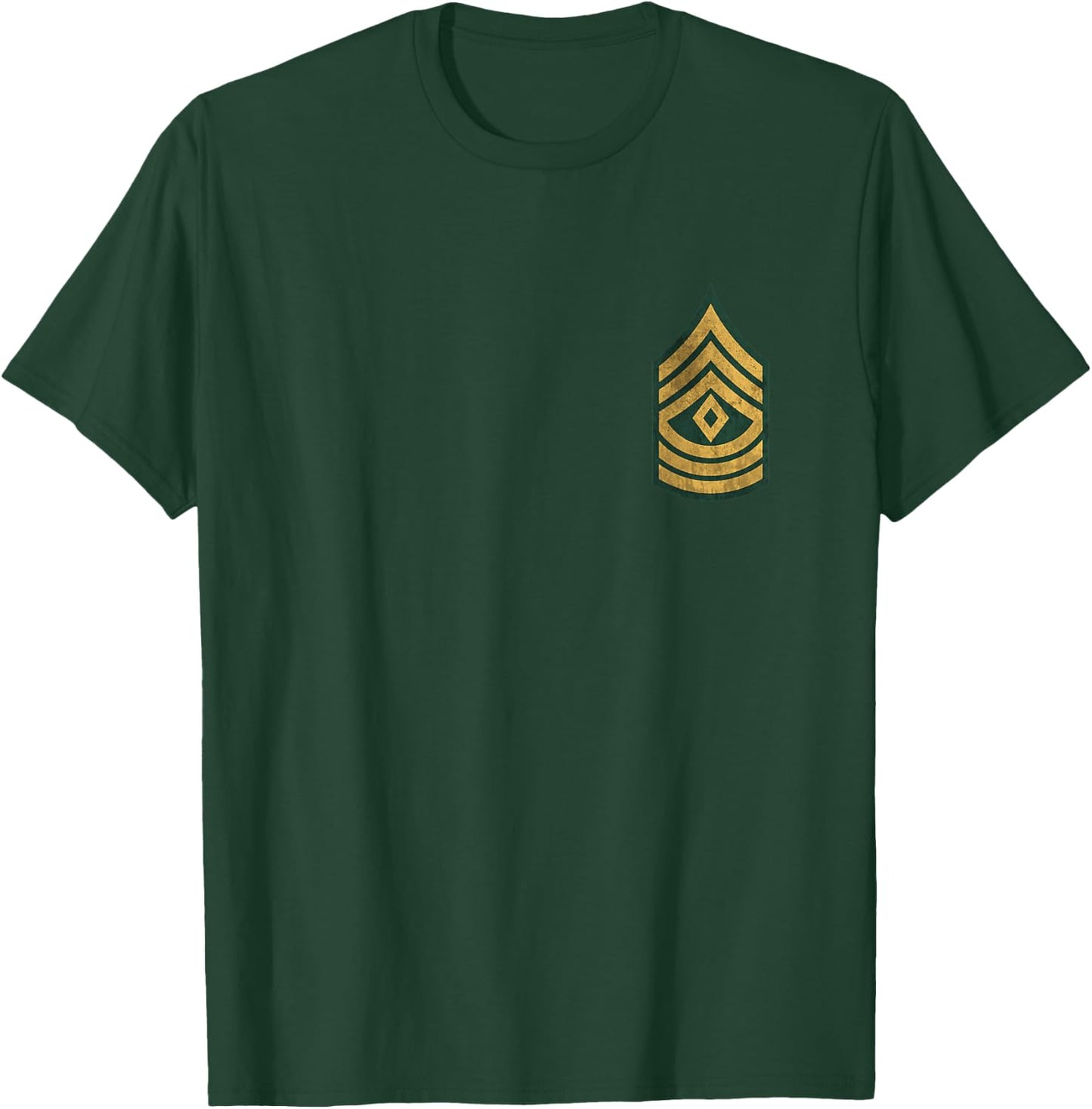 E-8 First Sergeant 1SG Rank Insignia Military Logo Veteran T-Shirt - T-Shirt | Forest