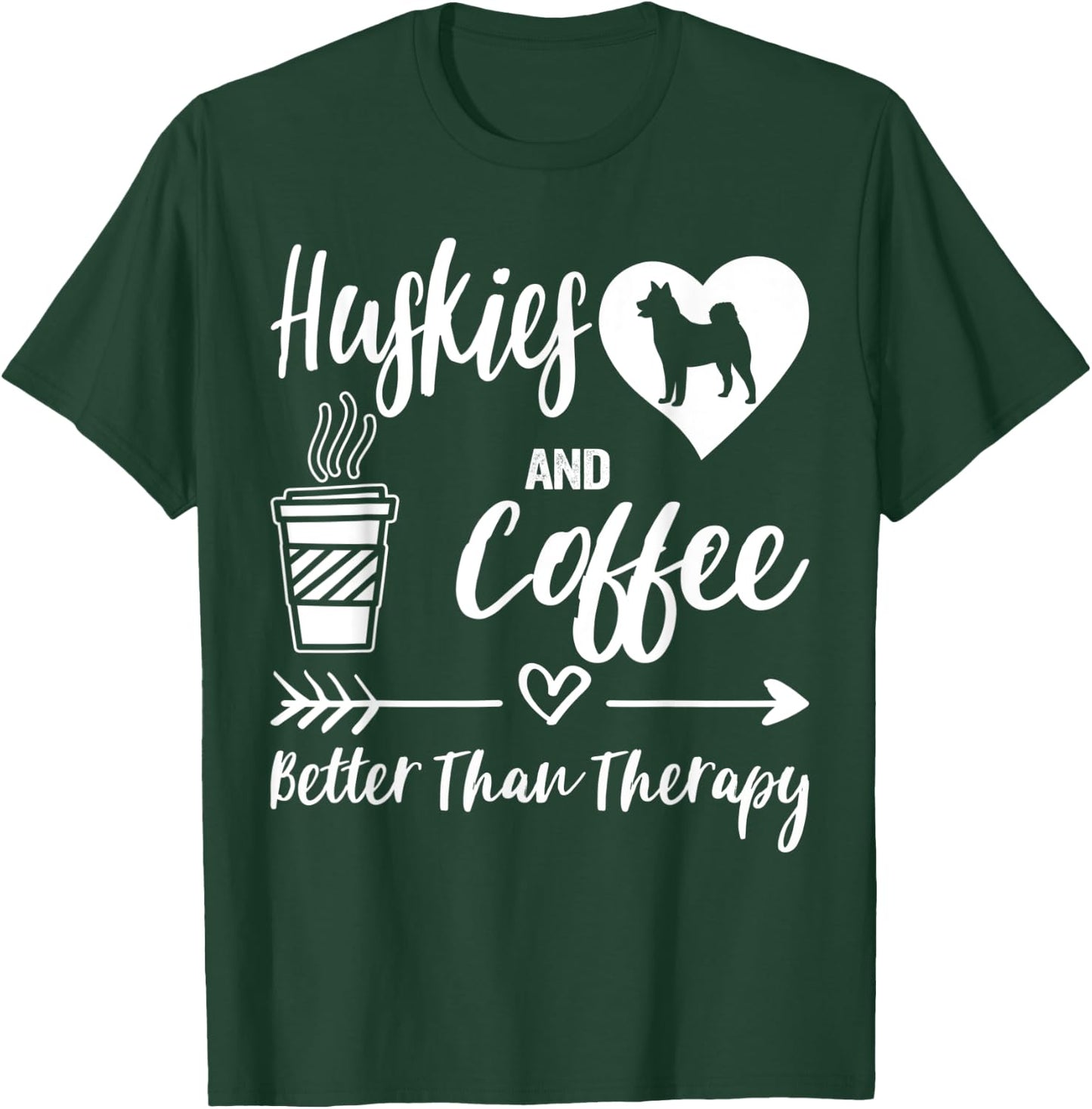 Huskies And Coffee Husky Mom Husky Dad Coffee Husky Dog T-Shirt - T-Shirt | Forest