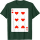 6 Six Of Hearts Playing Cards Shirt Easy Halloween Costume T-Shirt - T-Shirt | Forest