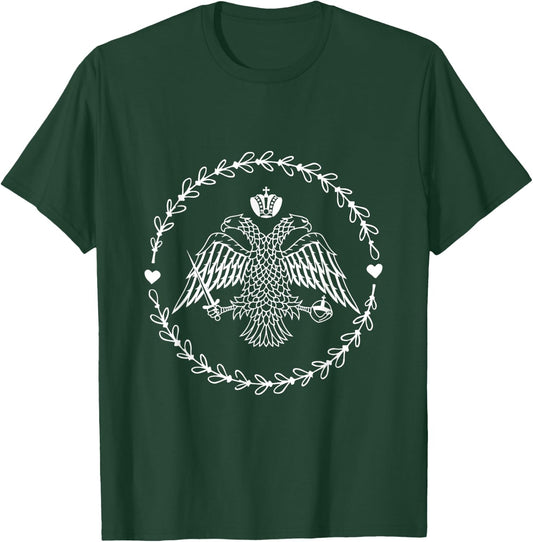 Byzantine Eagle - Eastern Orthodox Christian Faith Icon Ring T-Shirt - T-Shirt | Forest