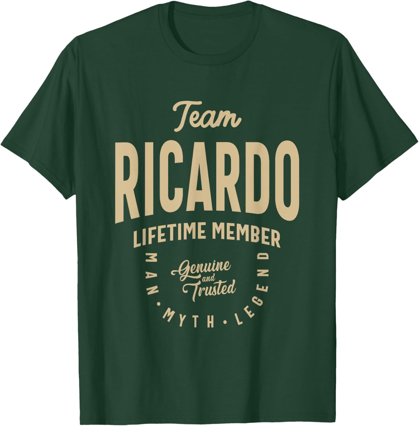 Team Ricardo Lifetime Member Funny Name Ricardo T-Shirt - T-Shirt | Forest