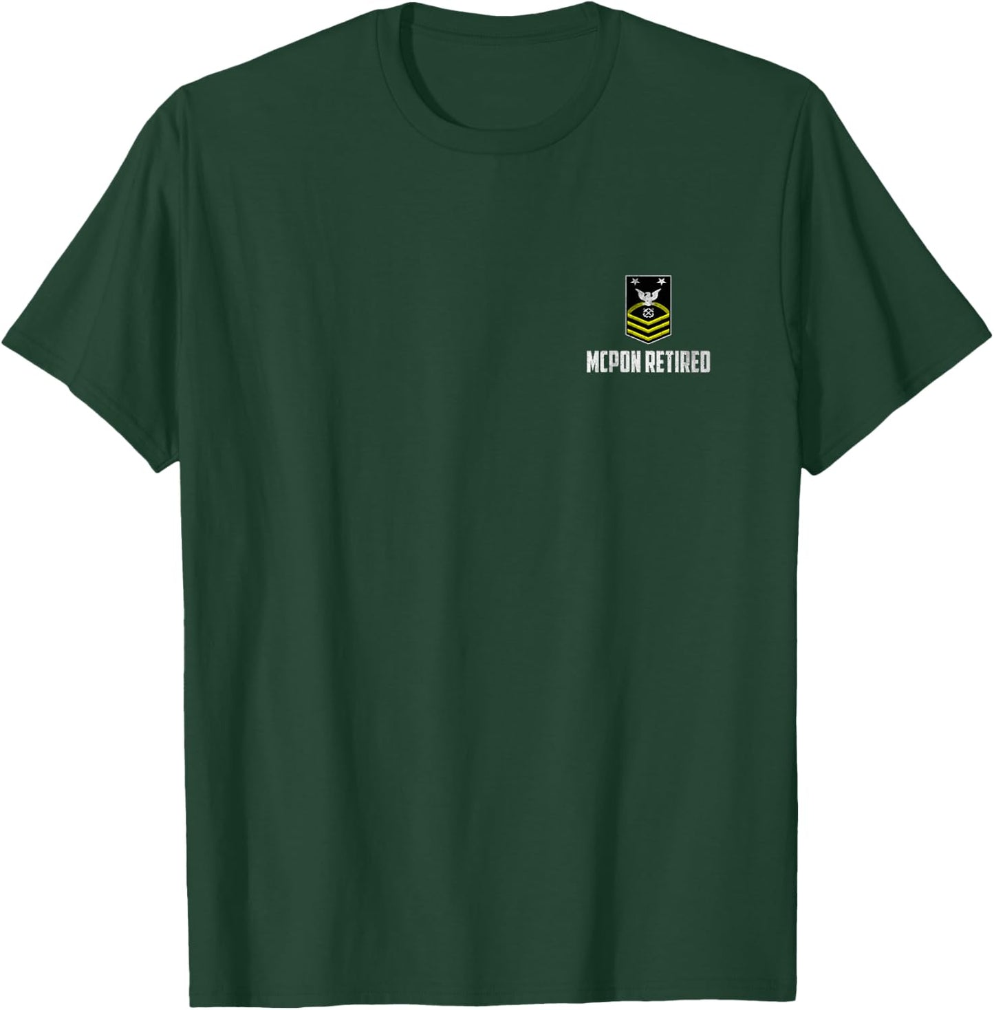 Retired E-9 Master Chief Petty Officer MCPON Rank Logo Papa T-Shirt - T-Shirt | Forest
