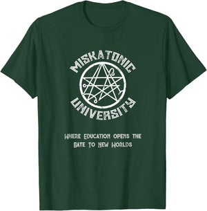 Miskatonic University: Gate to New Worlds Classic Horror T-Shirt - T-Shirt | Forest