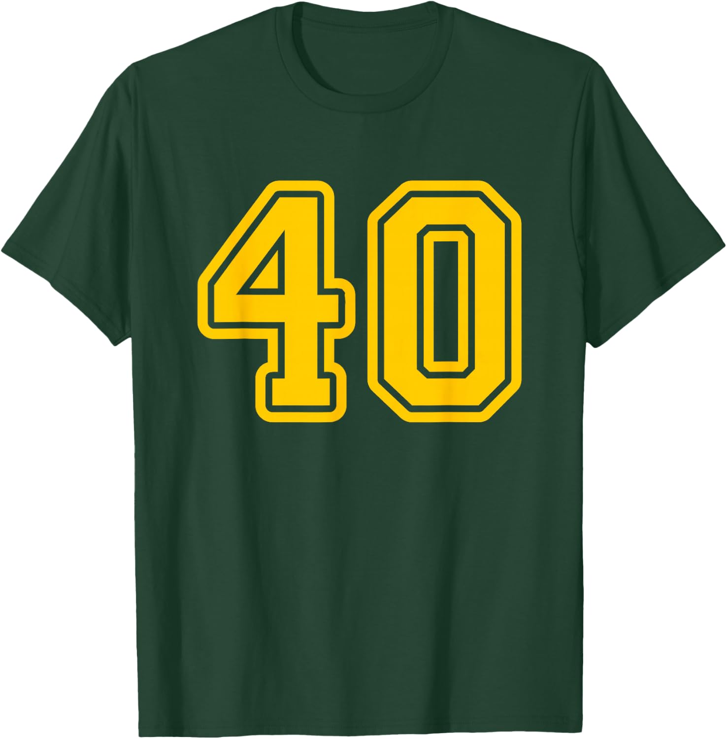 Yellow Sports Team Number #40 T-Shirt - T-Shirt | Forest