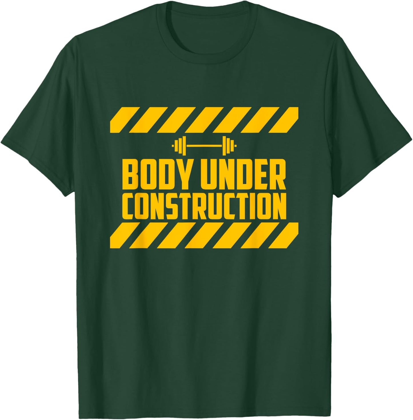 Body Under Construction, Funny Workout, Gym, Bodybuilding T-Shirt - T-Shirt | Forest