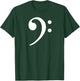 Kickazz Bass Player Bass Note F Key - Bass Clef, Black, Men's Small, Short Sleeve, Classic Fit, Polyester 100% T-Shirt - T-Shirt | Forest
